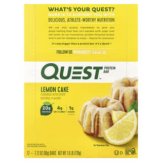 Barras de Proteína Sabor Pastel de Limón 12 Barras de 60 g c/u