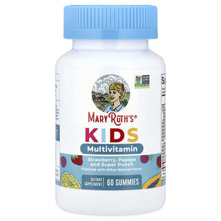 Niños Multivitamínico Gomitas, Fresa, Papaya y Super Punch, 60 Gomitas