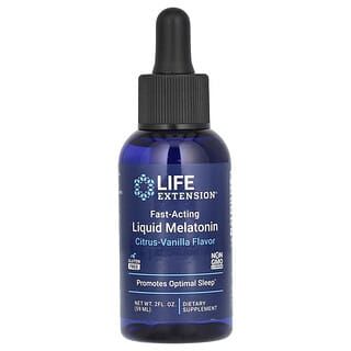 Fast-Acting líquido Melatonina, Citrus-Vanilla, 2 fl oz (59 ml)