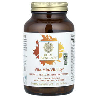 Multivitamínico para Hombre, Vita-Min-Vitality, 2 al día. 60 tabs.