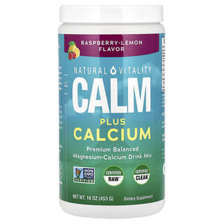 Calma, Plus Calcium, mezcla para bebida, Raspberry-Limón, 16 oz (453 g)