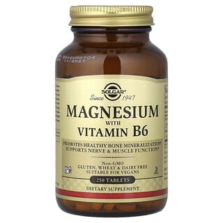 Magnesio with Vitamin B6, 250 tabletas