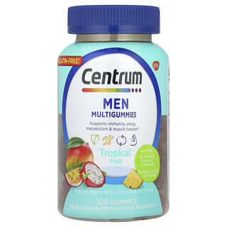 Hombre Multigummies, Tropical Fruit, 100 gummies