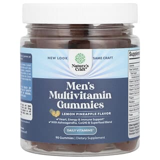 Multivitamínico para Hombre, sabor Limón Piña. 90 gomitas.