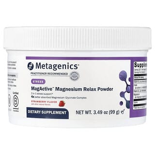Metagenics, Magnesio "MagActive" soporte para Equilibrio Emocional sabor Fresa. 99 gr.