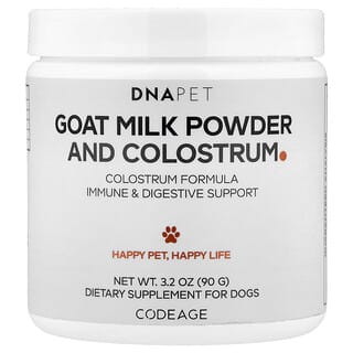 DNA Pet, Goat Milk Powder and Colostrum, para Perros, 3.2 oz (90 g)