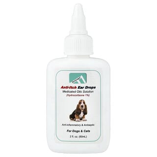 Anti-Itch Ear Drops, para Perros y Gatos, 2 fl oz (60 ml)