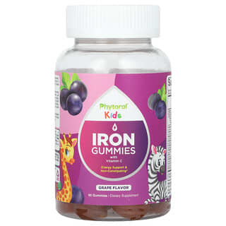 Niños, Hierro gomitas con Vitamina C, Uva, 60 gomitas