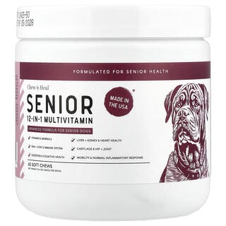 Senior 12-in-1 Multivitamínico, para Perros, 60 Soft Chews, 8.4 oz (240 g)