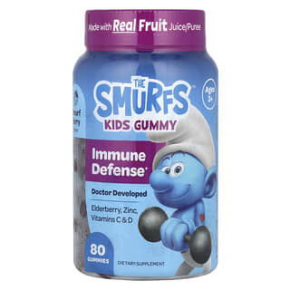 Niños gomita, Inmunidad Defense, edades 3+, Smurf Berry , 80 gomitas