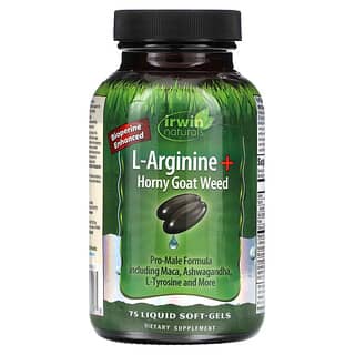 L-Arginine + Horny Goat Weed, 75 softgels líquidos