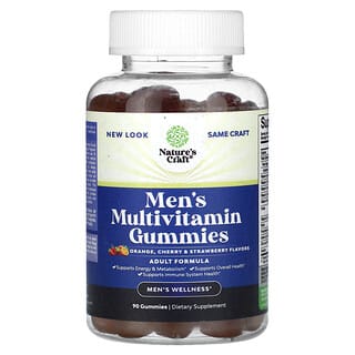Multivitamínico para Hombre, sabor Naranja, Cereza y Fresa. 90 gomitas.