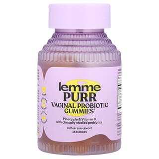 Purr, Vaginal Probiótico gummies, Pineapple, 60 gummies