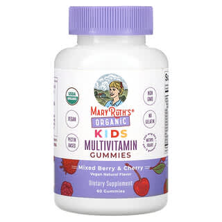 Orgánico Niños Multivitamínico Gomitas, Mixed Berry y Cereza, 60 Gomitas