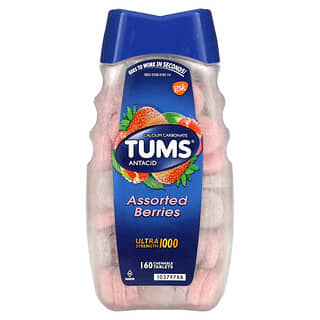 Ultra Strength Antacid, Assorted Berries, 1,000 mg, 160 Tabs Masticables