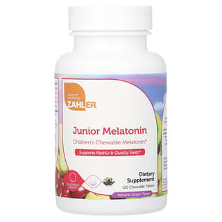 Junior Melatonina, Natural Uva, 120 tabletas masticables (1 mg per tab)