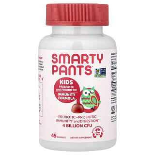Para Niños Prebiótico And Probióticos Gummies, Immunity Formula, Fresa Crème 45 Gomitas