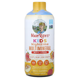Niños, Nocturno Multivitamínico con Lutein, Duraznoes & Cream, 15.22 fl oz (450 ml)