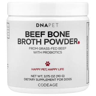 DNA Pet, Res Bone Broth Powder, para Perros, 3.175 oz (90 g)