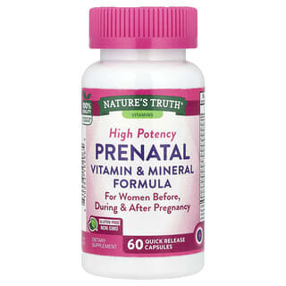 Multivitamínico y Minerales Prenatal, alta potencia. 60 caps.