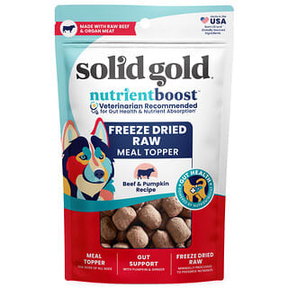 Freeze Dried Raw Meal Topper, para Perros, Todas las Edades, Res & Calabaza Recipe, 1.5 oz (42 g)