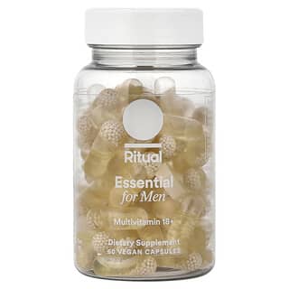 Multivitamínico para Hombre 18+, Essential, sabor Menta, vegano. 60 Vcaps.