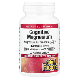 Cognitive Magnesio, 90 cápsulas vegetales (48 mg per Capsule)