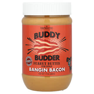 Buddy Budder, Mantequilla de Cacahuate, para Perros, Bangin' Tocino, 17 oz (480 g)
