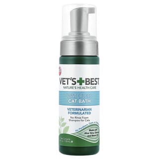 Waterless Cat Bath, No-Rinse Foam Shampoo para Gatos, 4 fl oz (118 ml)