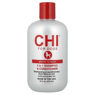 2 in 1 Shampoo & Acondicionador, Gentle Formula, para Perros, 16 fl oz (473 ml)