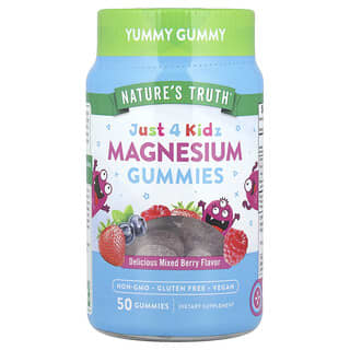Just 4 Kidz, Magnesio Gomitas, Delicious Mixed Berry, 50 Gomitas