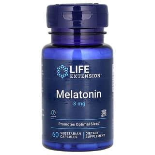 Melatonina, 3 mg, 60 cápsulas vegetales