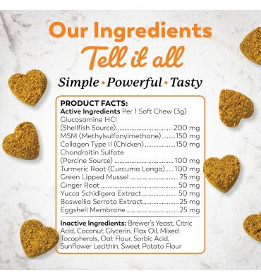 Hip and Joint for Dogs, Daily Mobility Supplement. 90 chews