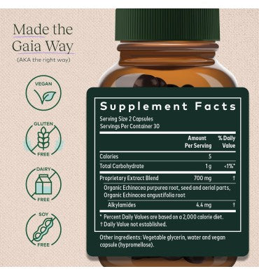 Gaia Herbs, Echinacea Supreme. 60 Vcaps.