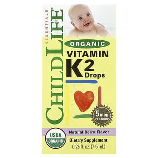 Vitamina K2, orgánica, sabor Berry Natural, 5 mcg. 7.5 ml.