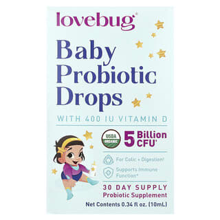Bebé Probiótico Gotas con Vitamina D, 0.34 fl oz (10 ml)