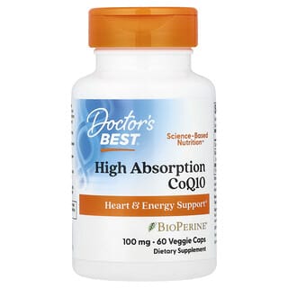 High Absorption CoQ10, 100 mg, 60 Veggie Caps