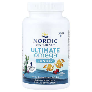 Ultimate Omega Junior, 6+ Años, Fresa, 90 Mini softgels (340 mg por softgel)