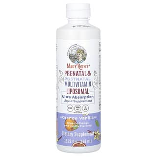 Multivitamínico Prenatal y Postnatal, liposomal, sabor Naranja Vanilla. 450 ml.