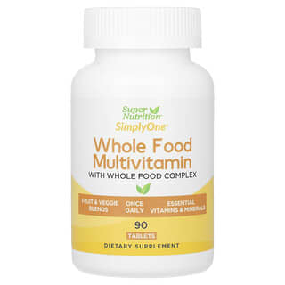 Multivitamínico Whole Food con Vitaminas, Minerales y Enzimas 90 Tabletas