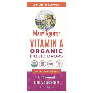 MaryRuth's Vitamina A, orgánica, sin sabor, 750 mcg. 30 ml.