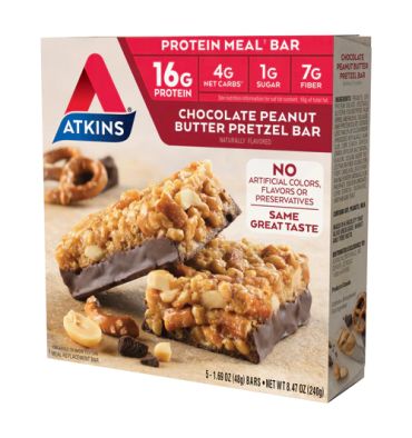 Meal Bar Chocolate Peanut Butter Pretzel. 5 barras