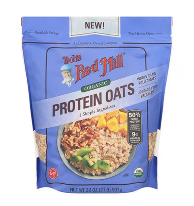Hojuelas de Avena Orgánica, Libre de Gluten, Alta en Proteína. 907 gr.