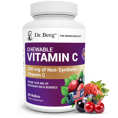 Dr. Berg, Vitamina C, masticable. 60 tabs.