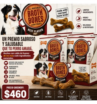 Nylabone Broth Bones Natural Edible Dog Chews. 60-count