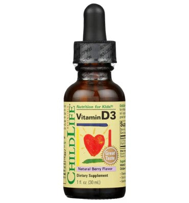 Vitamina D3 natural sabor Berrie para Bebés y Niños. 1 oz.