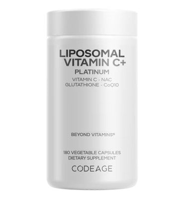 Vitamina C Liposomal + Platinum NAC, Glutathione, Resveratrol, Rutin, Ubiquinol, CoQ10. 180 Caps