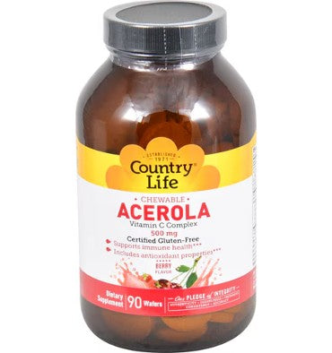 Acerola 500 mg Vitamina C masticable. 90 tabs