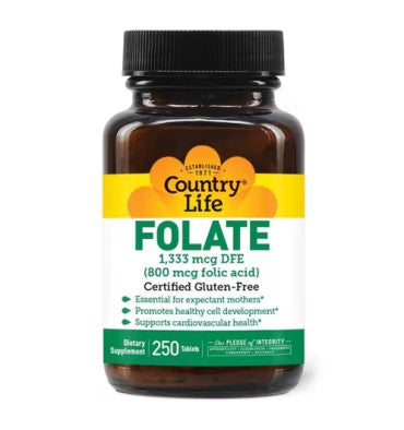 Ácido Fólico 800 mcg. 100 y 250 tabs