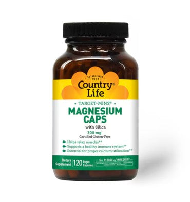 Magnesio con Silica 300 mg. Target Minis. 60 y 120 Vcaps